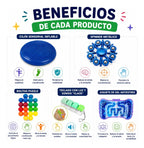 Kit Sensorial Antiestres, Escolar, Niños Autismo