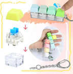 Kit 3 Llaveros Sensorial Teclas Con Luz, Antiestrés, Autismo