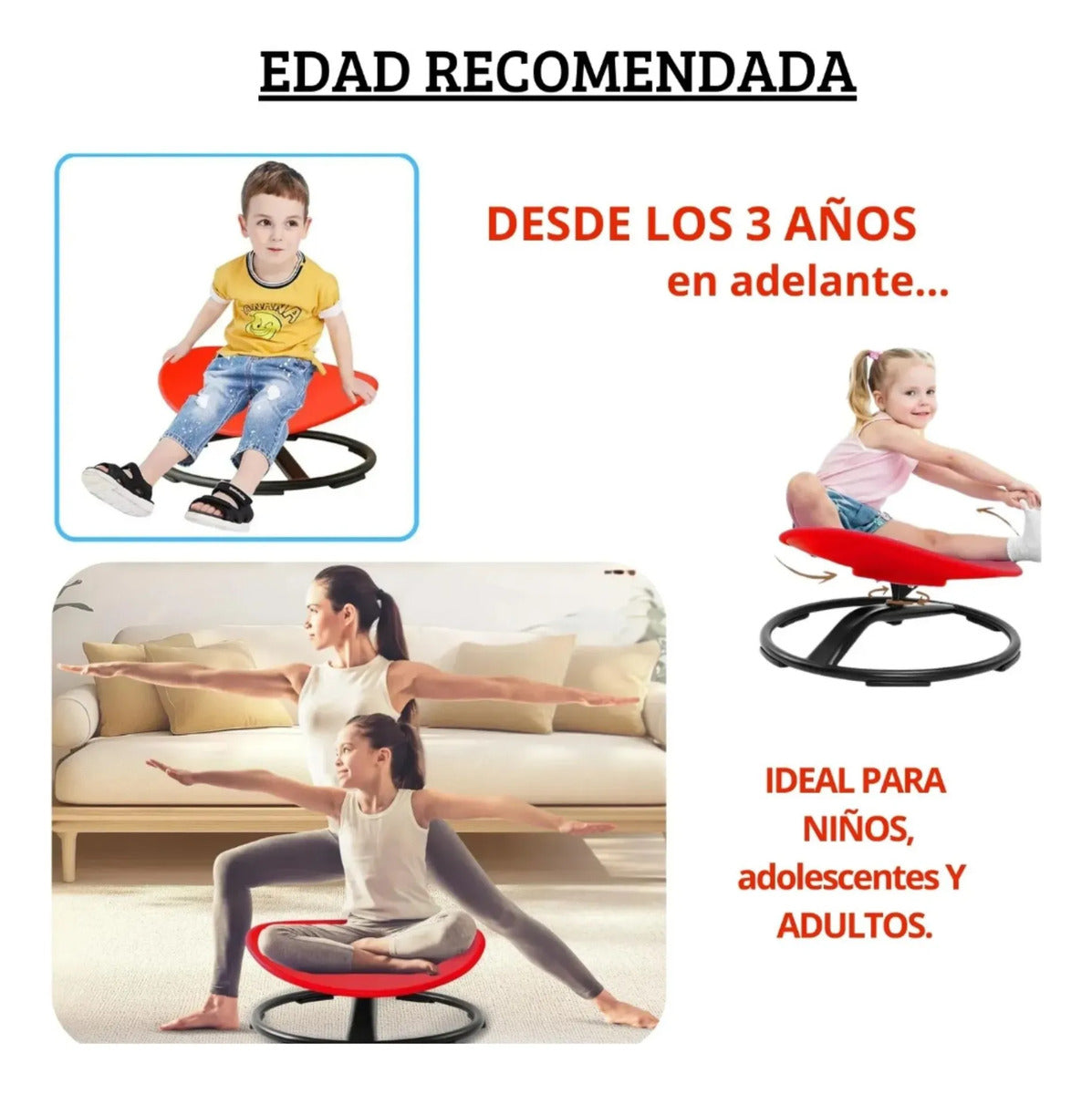 Silla Sensorial Giratoria Niños Autismo Tea Regulación Gav