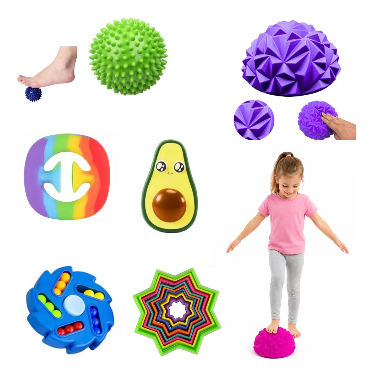 Kit Sensorial Antiestres, Autismo Tdah Para Niños, Regulacio