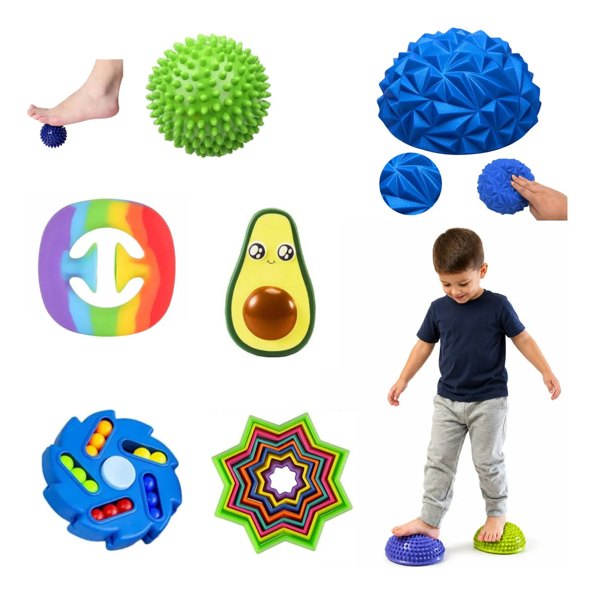 Kit Sensorial Antiestres, Autismo Tdah Para Niños, Regulacio