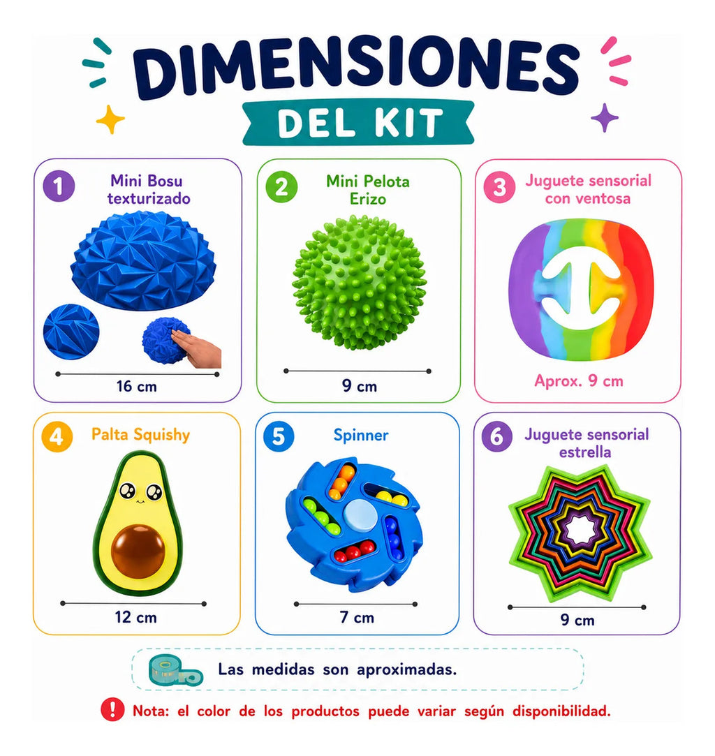 Kit Sensorial Antiestres, Autismo Tdah Para Niños, Regulacio
