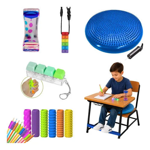 Kit Sensorial Escolar, Antiestres, Regulacion Tea, Tdah