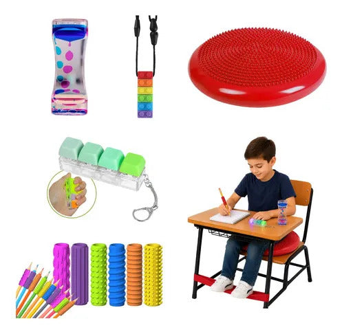 Kit Sensorial Escolar, Antiestres, Regulacion Tea, Tdah