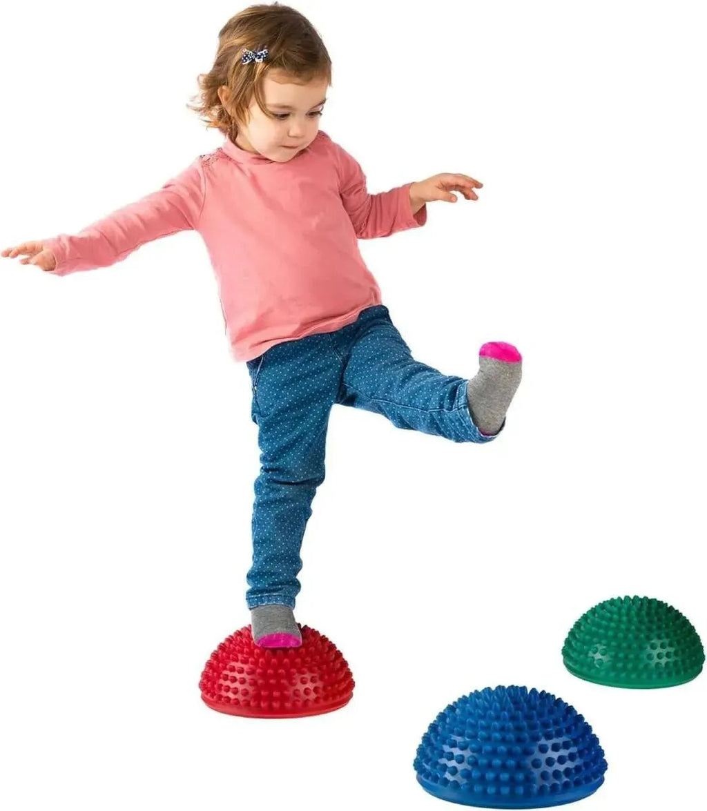 Kit Sensorial Cojin + Mini Bosu + Pelota Erizo, Tea, Tdah