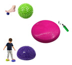 Kit Sensorial Cojin + Mini Bosu + Pelota Erizo, Tea, Tdah