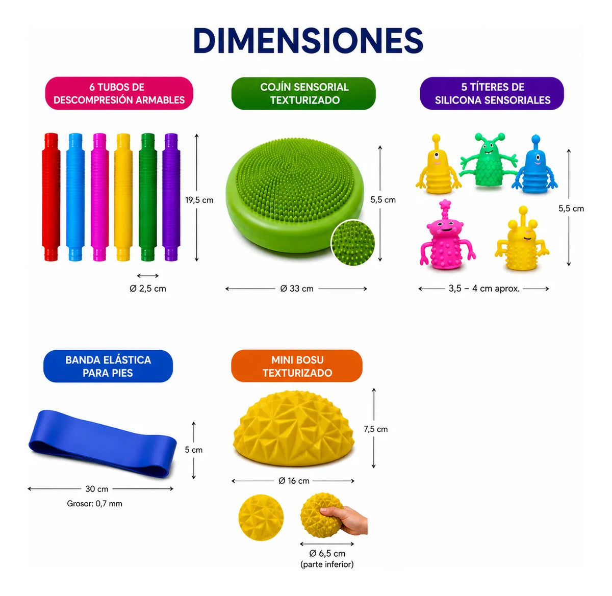 Kit Sensorial, Regulacion, Autismo Tdah, Niños Adultos