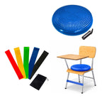 Kit Cojin Sensorial + Set 5 Bandas, Regulacion Autismo Tdah