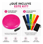 Kit Cojin Sensorial + Set 5 Bandas, Regulacion Autismo Tdah