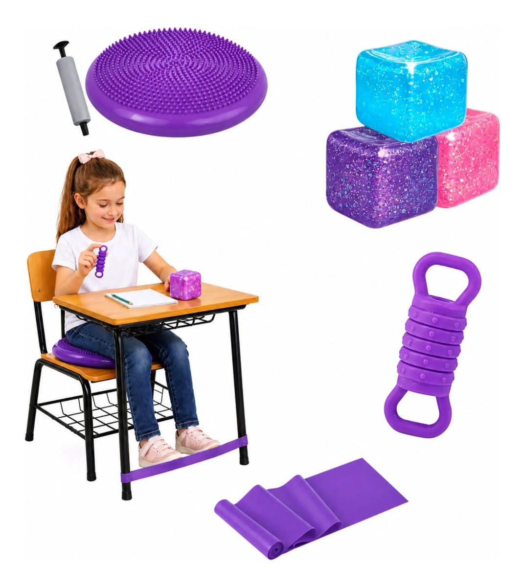Kit Sensorial Antiestrés, Regulación Autismo, Escuela