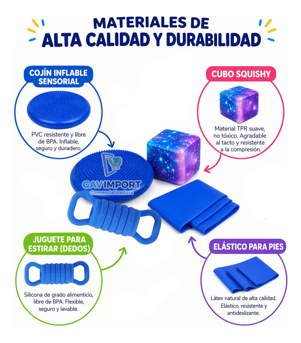 Kit Sensorial Antiestrés, Regulación Autismo, Escuela