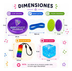 Kit Sensorial, Cojin, Cubo, Mordedor, Regulación Autismo