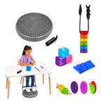 Kit Sensorial, Cojin, Cubo, Mordedor, Regulación Autismo