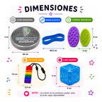 Kit Sensorial, Cojin, Cubo, Mordedor, Regulación Autismo